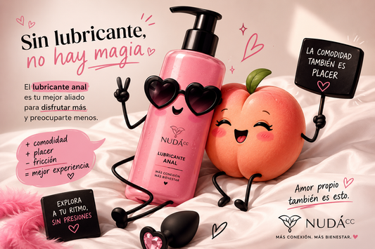 Ilustración sobre qué es un lubricante anal y cuándo utilizarlo, guía para principiantes que buscan una experiencia más cómoda y placentera.