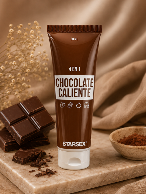 Lubricante Híbrido con sabor y efecto chocolate caliente 30ml - STARSEX